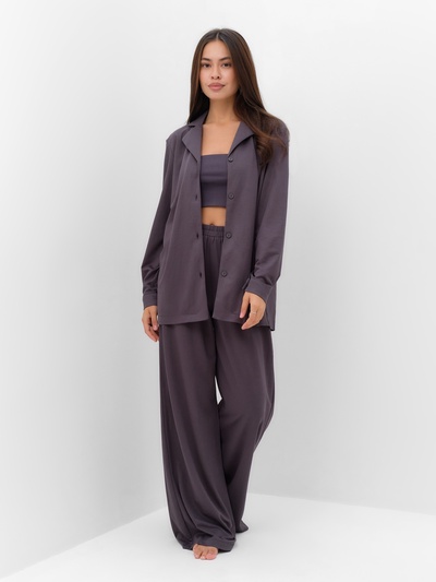 Костюм женский (рубашка, брюки, топ) KAFTAN Base, размер 50, цвет графит