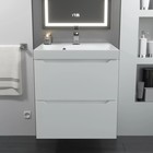 Тумба под раковину Uperwood Tanos, 50 см, подвесная, белая - Фото 3