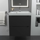 Тумба подвесная Uperwood, под раковину Uperwood Tanos 50, цвет чёрный - Фото 3