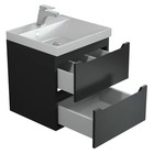 Тумба подвесная Uperwood, под раковину Uperwood Tanos 50, цвет чёрный - Фото 6