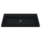Раковина Uperwood Classic Quartz 100 см, кварцевая, чёрная матовая, уголь - Фото 2