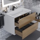 Тумба под раковину Uperwood Barsa, 70 см, подвесная, белая, дуб сонома - Фото 5