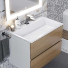 Раковина Uperwood Barsa, полувстраиваемая, 70 см, прямоугольная, белая - фото 13600683