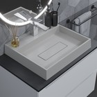 Раковина Uperwood Tanos Quartz 50 см, накладная кварцевая, с декоративной накладкой - Фото 1