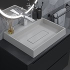 Раковина Uperwood Tanos Quartz 50 см, накладная кварцевая, с декоративной накладкой - Фото 2