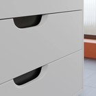 Тумба под раковину Uperwood Modul 80 см, подвесная, матовая, белая, графит - Фото 2