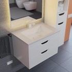 Тумба подвесная Uperwood, под раковину Uperwood Modul 65, цвет белый матовый/графит - Фото 1