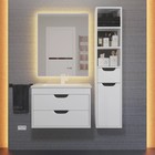 Тумба подвесная Uperwood, под раковину Uperwood Modul 65, цвет белый матовый/графит - Фото 11