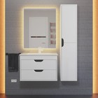 Тумба под раковину Uperwood Modul 65 см, подвесная, матовая, белая/графит - Фото 7