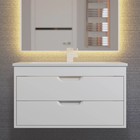 Тумба под раковину Uperwood Modul 80 см, подвесная, матовая, белая - Фото 4