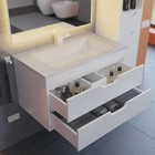 Тумба под раковину Uperwood Modul 80 см, подвесная, матовая, белая - Фото 5
