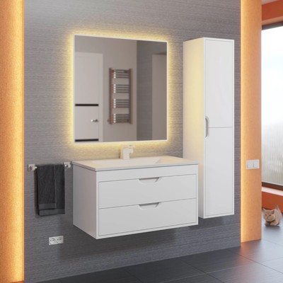 Тумба подвесная Uperwood, под раковину Uperwood Modul 80, цвет белый матовый