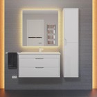 Тумба под раковину Uperwood Modul 80 см, подвесная, матовая, белая - Фото 8