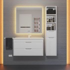 Тумба под раковину Uperwood Modul 80 см, подвесная, матовая, белая - Фото 10