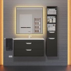 Тумба подвесная Uperwood, под раковину Uperwood Modul 80, цвет матовый чёрный - Фото 9