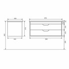 Тумба под раковину Uperwood Modul 100 см, подвесная, матовая, белая - Фото 3