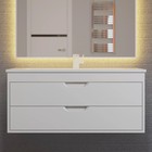 Тумба под раковину Uperwood Modul 100 см, подвесная, матовая, белая - Фото 4