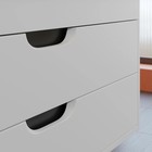 Тумба под раковину Uperwood Modul 100 см, подвесная, матовая, белая, графит - Фото 2