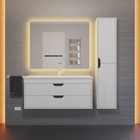 Тумба подвесная Uperwood, под раковину Uperwood Modul 100, цвет белый матовый/графит - Фото 6