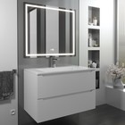 Раковина полувстраиваемая Uperwood Next 80 см, прямоугольная, белая - Фото 6