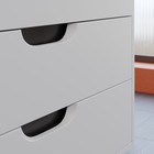 Тумба с раковиной Uperwood Modul 80 см, подвесная, матовая, белая/графит - Фото 2