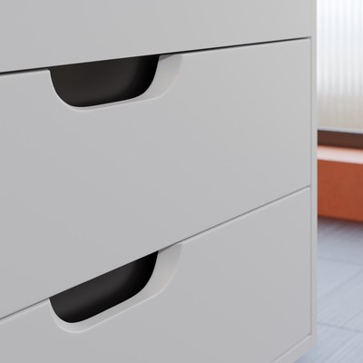 Тумба подвесная Uperwood, с раковиной Uperwood Modul 80, цвет белый матовый/графит