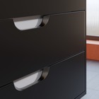 Тумба с раковиной Uperwood Modul 80 см, подвесная, матовая, чёрная - Фото 2