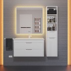 Тумба с раковиной Uperwood Modul 80 см, подвесная, глянцевая, белая - Фото 10