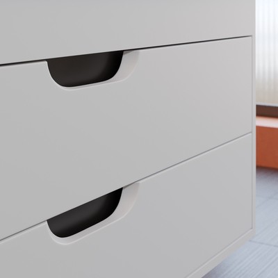 Тумба подвесная Uperwood, с раковиной Uperwood Modul 100, цвет белый матовый/графит