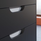 Тумба с раковиной Uperwood Modul 65 см, подвесная, матовая, чёрная - Фото 2