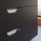 Тумба с раковиной Uperwood Modul 100 см, подвесная, матовая, чёрная - Фото 2