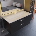 Тумба с раковиной Uperwood Modul 100 см, подвесная, матовая, чёрная - Фото 6