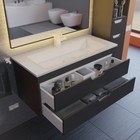 Тумба с раковиной Uperwood Modul 100 см, подвесная, матовая, чёрная - Фото 10