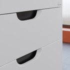 Тумба с раковиной Uperwood Modul 65 см, подвесная, матовая, белая/графит - Фото 2