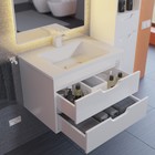 Тумба с раковиной Uperwood Modul 65 см, подвесная, глянцевая, белая - Фото 5