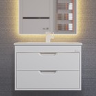 Тумба с раковиной Uperwood Modul 65 см, подвесная, матовая, белая - Фото 1