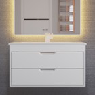 Тумба с раковиной Uperwood Modul 80 см, подвесная, матовая, белая - Фото 1