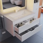 Тумба с раковиной Uperwood Modul 80 см, подвесная, матовая, белая - Фото 7