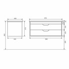 Тумба с раковиной Uperwood Modul 100 см, подвесная, глянцевая, белая - Фото 5