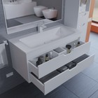 Тумба с раковиной Uperwood Modul 100 см, подвесная, глянцевая, белая - Фото 8
