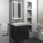 Тумба подвесная Uperwood, с раковиной Uperwood Tanos 50, цвет чёрный - Фото 1