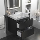 Тумба подвесная Uperwood, с раковиной Uperwood Tanos 50, цвет чёрный - Фото 4