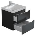 Тумба подвесная Uperwood, с раковиной Uperwood Tanos 50, цвет чёрный - Фото 6
