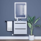 Тумба подвесная Uperwood, с раковиной Uperwood Tanos 60 см, цвет белый/графит - Фото 4