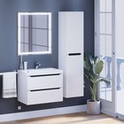 Тумба с раковиной Uperwood Tanos 70 см, подвесная, белая, графит - Фото 7