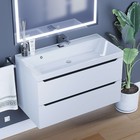 Тумба с раковиной Uperwood Tanos 90 см, подвесная, белая/графит - Фото 2