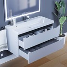 Тумба подвесная Uperwood, с раковиной Uperwood Tanos 100, цвет белый/графит - Фото 3