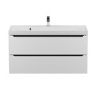 Тумба подвесная Uperwood, с раковиной Uperwood Tanos 100, цвет белый/графит - Фото 8