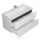 Тумба подвесная Uperwood, с раковиной Uperwood Tanos 100, цвет белый/графит - Фото 9