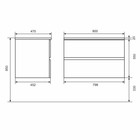 Тумба с раковиной Uperwood Barsa, 70 см, раковина белая, подвесная, белая/дуб сонома - Фото 7